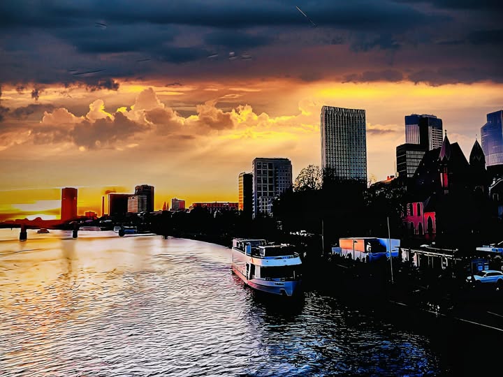 SONNENUNTERGANG AM MAINFLUSS