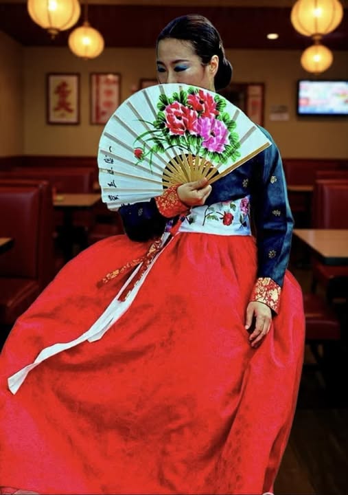 KOREAN DANCER / BEHIND HER FAN