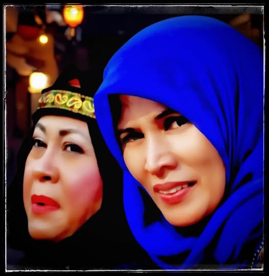 LADY WITH BLUE SCARF