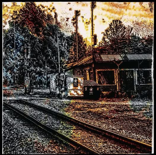 HUMBLE, TEXAS SUNSET / THE OLD SHACK BY THE RAILOAD TRACKS