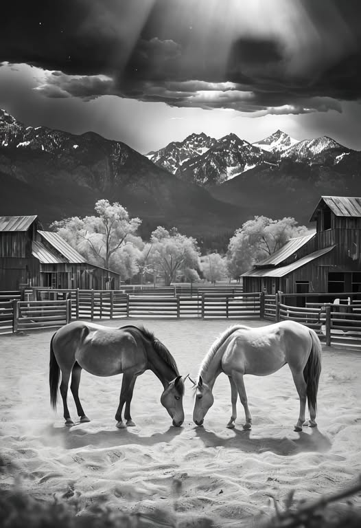 LIFE ON THE RANCH / HORSES IN THE CORRAL