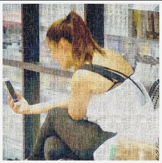 GIRL WITH CELL PHONE / AT THE ASIAN MALL
