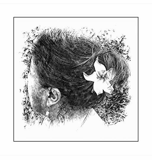 A FLOWER IN HER HAIR